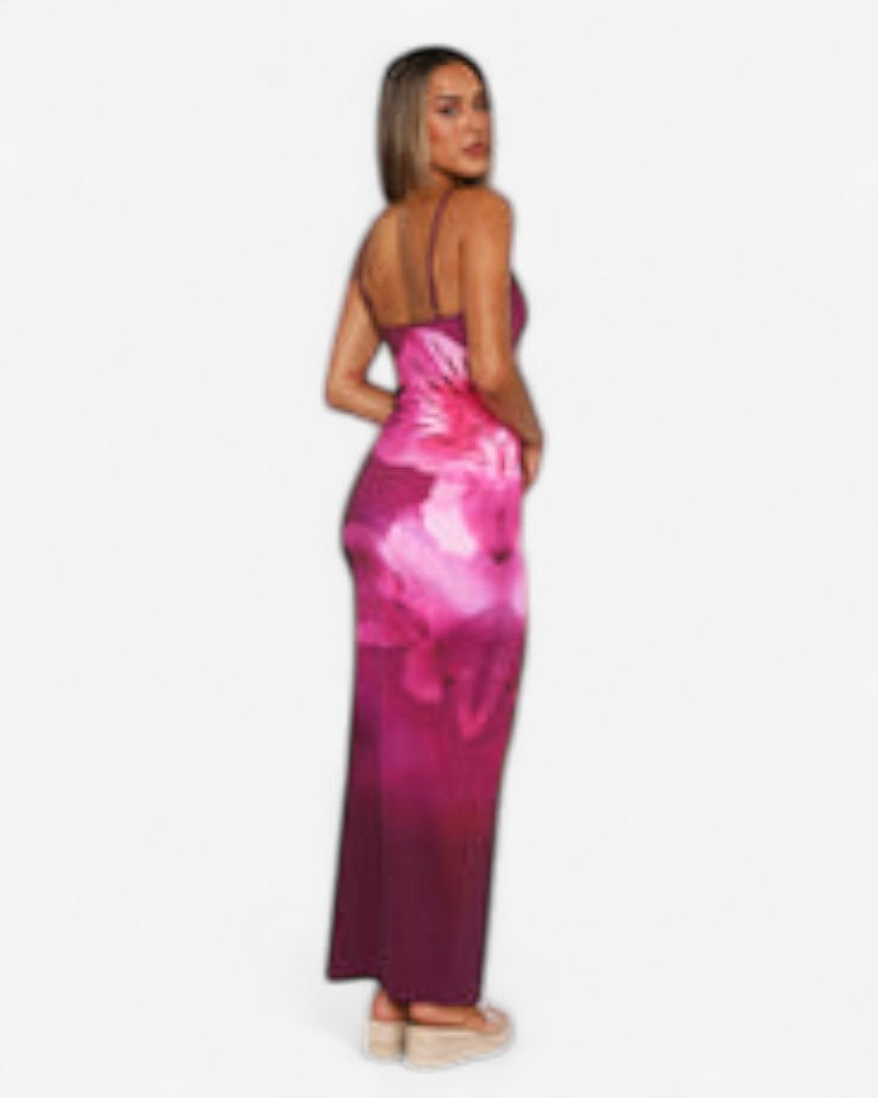 AVALLEN | FLORAL SCULPT DRESS