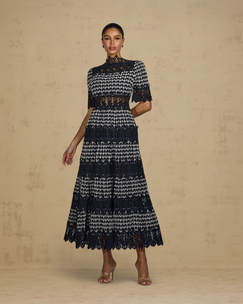 AMAREYA | SCALLOPED LACE DRESS