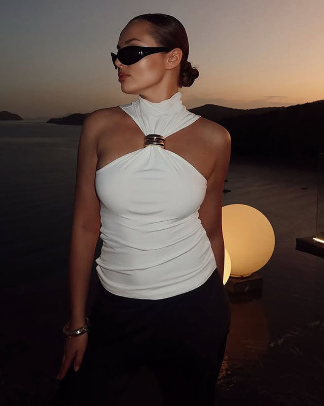 KENDRA | HIGH NECK RING TOP