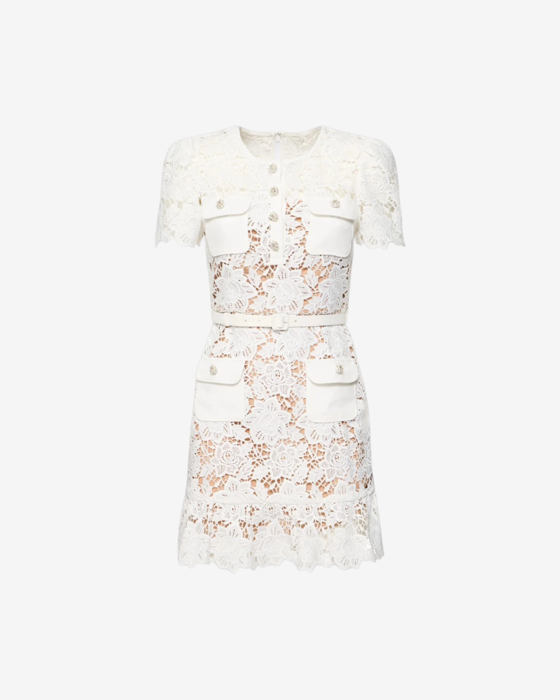 AZURÉLLE | ROBE EN DENTELLE FLEURIE