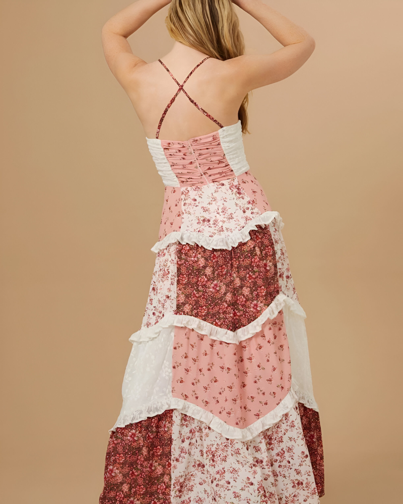 MARIVELLE | ROBE EN PATCHWORK FLEURI