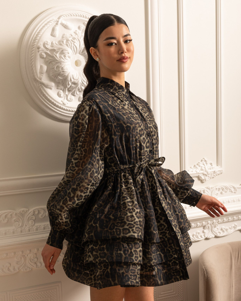 NOIRÉA | LEOPARD MINI DRESS
