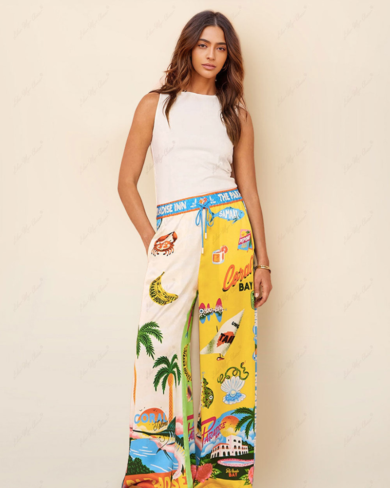 PALMARA | PANTALON DE VACANCES COLORBLOCK