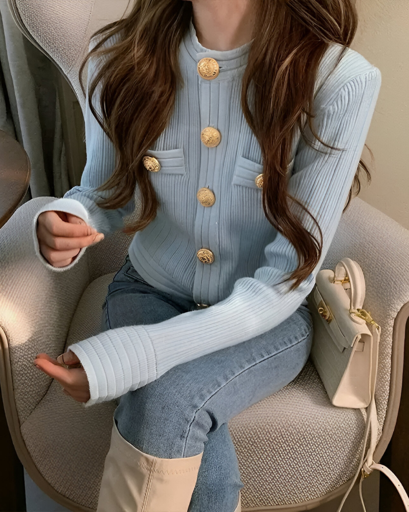 ROSIÈL | CARDIGAN À BOUTON ROYAL