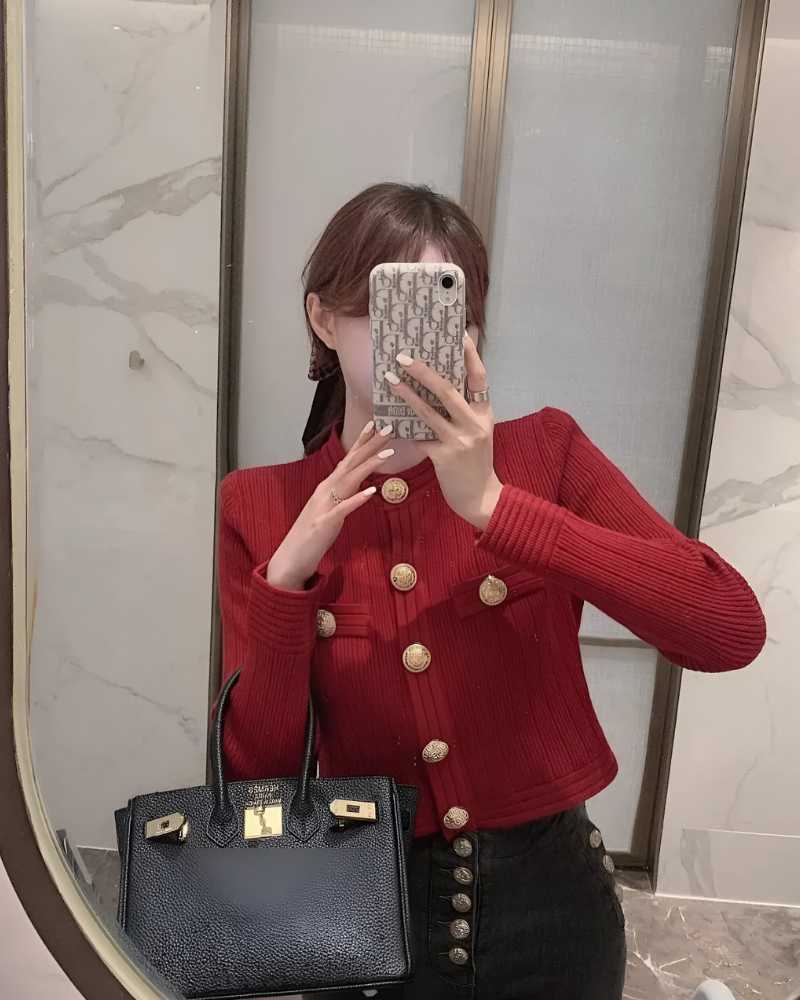 ROSIÈL | CARDIGAN À BOUTON ROYAL