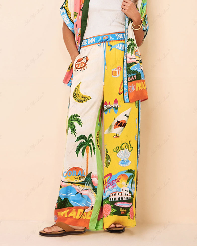 PALMARA | PANTALON DE VACANCES COLORBLOCK