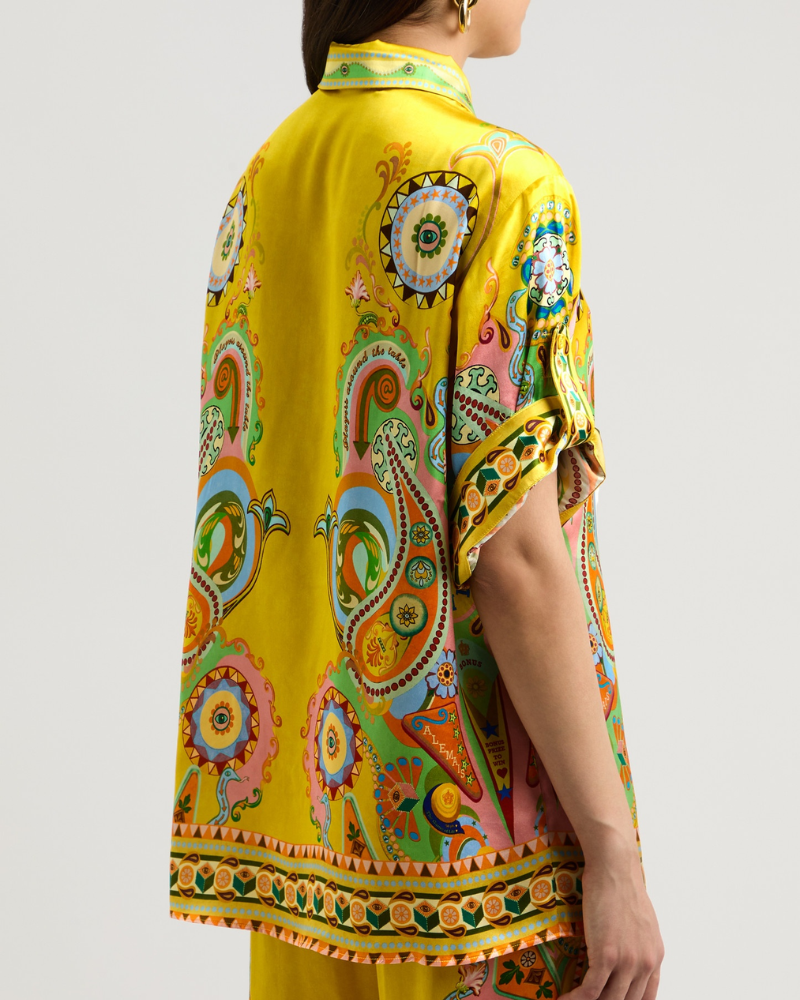 VARELLA | HAUT EN SATIN NOIX DE CAJOU