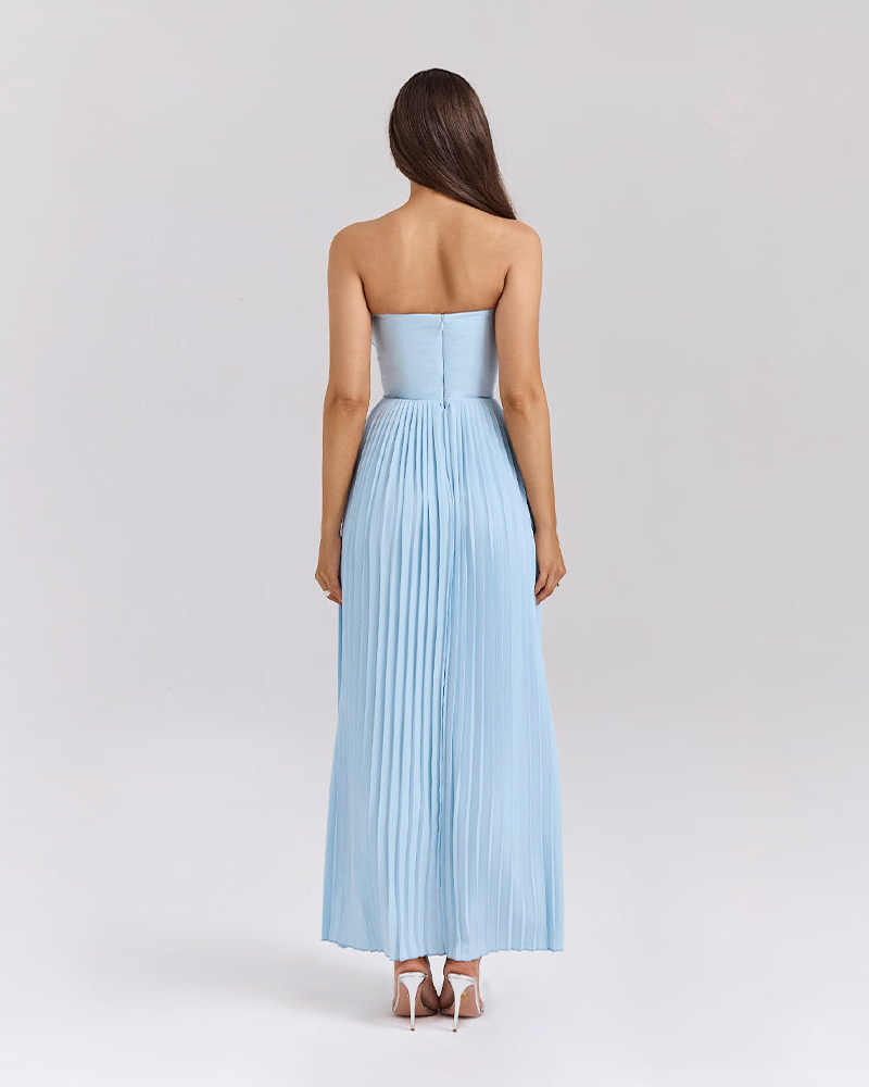 MÉLODIE | ROBE PLISSÉE OCÉAN