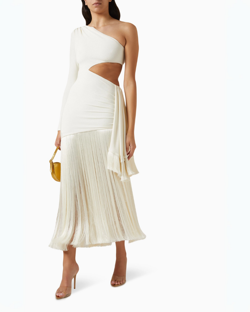 ALVÉRA | ROBE UNE ÉPAULE DÉCOUPÉE