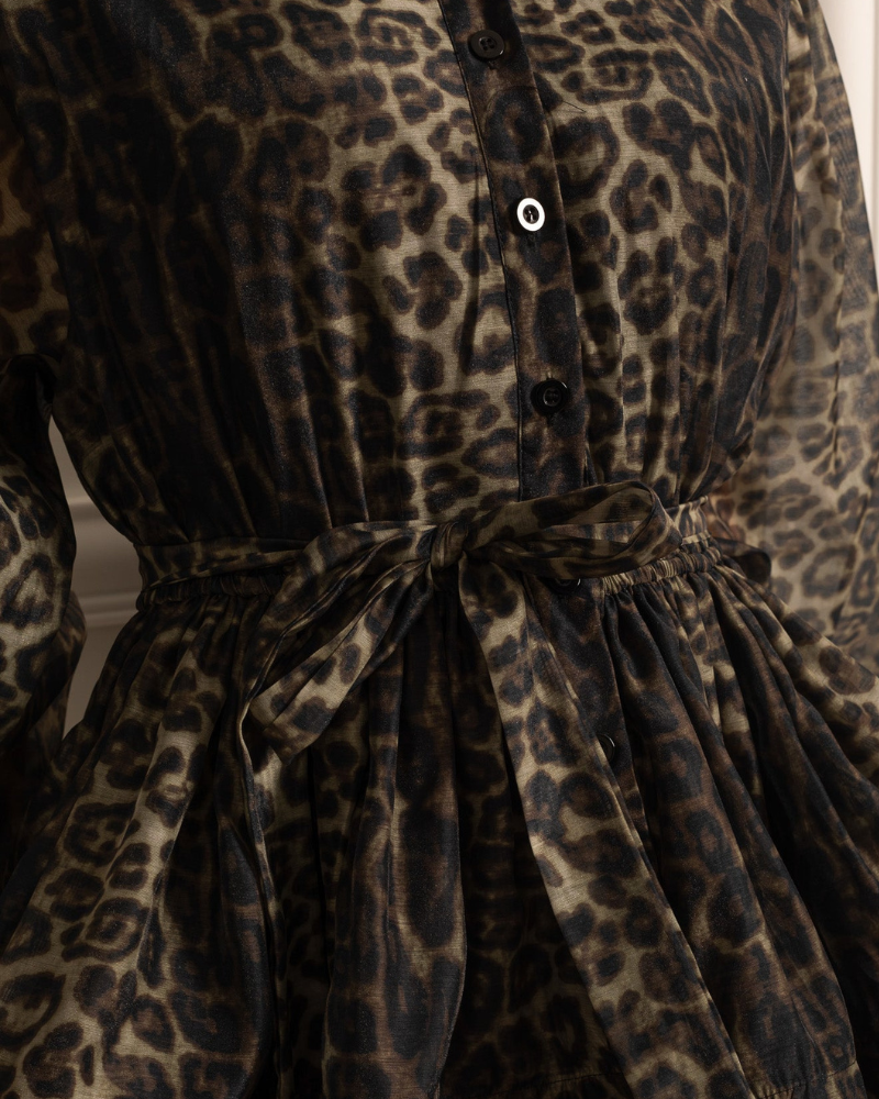 NOIRÉA | LEOPARD MINI DRESS