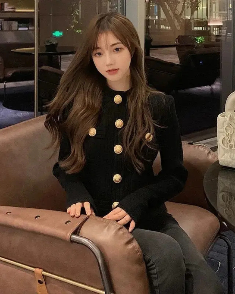 ROSIÈL | CARDIGAN À BOUTON ROYAL