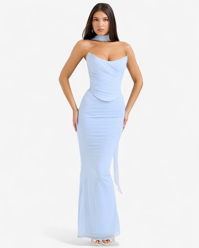 MARZELLA | CORSET HALTER DRESS