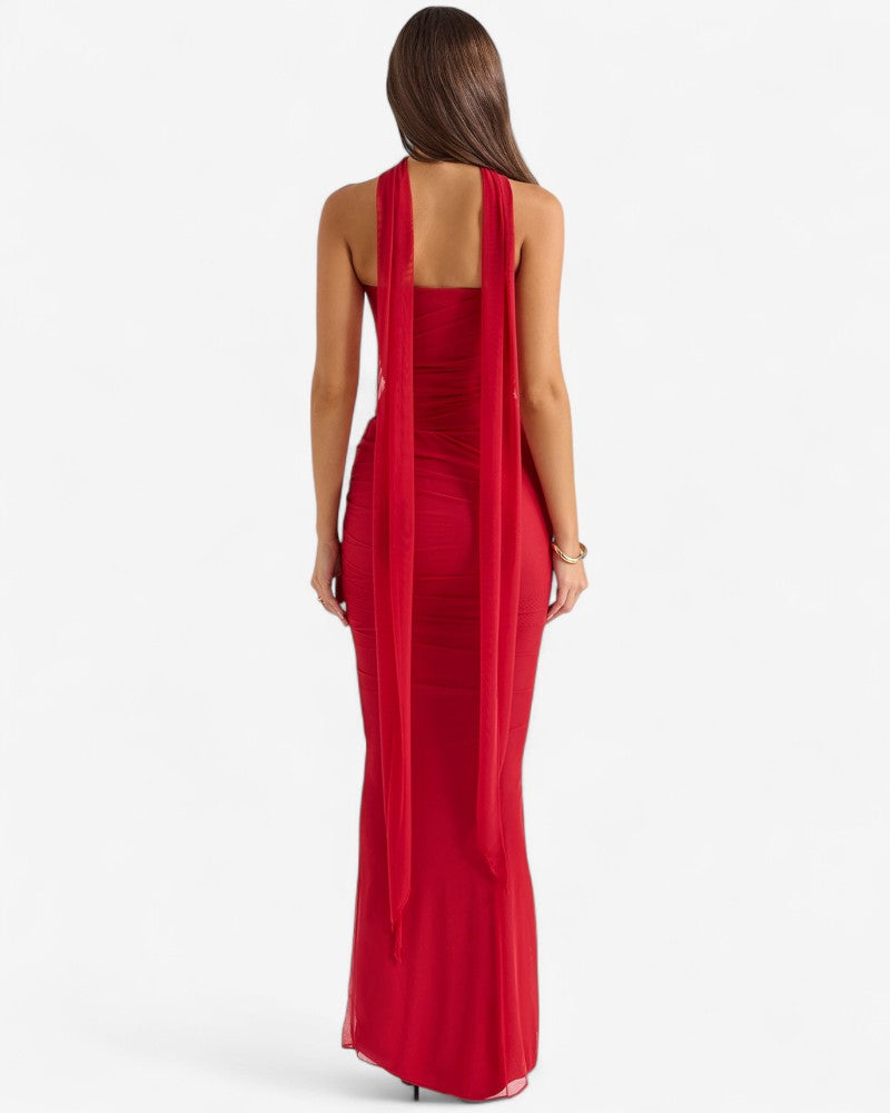 MARZELLA | CORSET HALTER DRESS