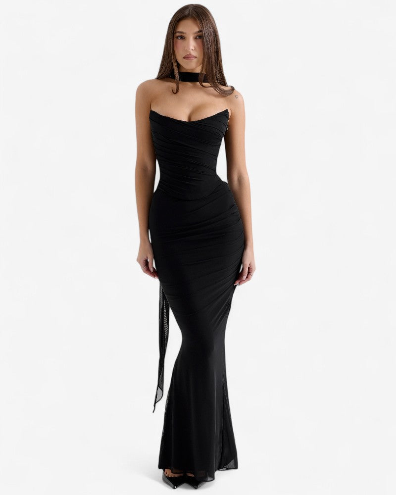 MARZELLA | CORSET HALTER DRESS