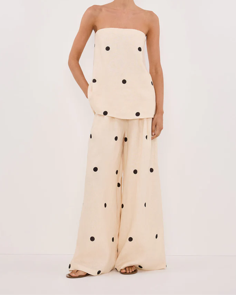 ELIA | POLKADOT STRAPLESS SET