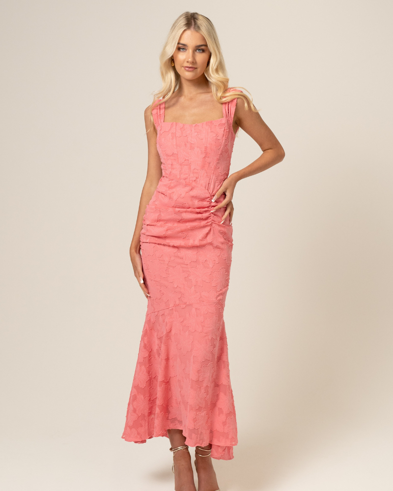 CELENE NOIR | EMBOSSED MERMAID DRESS