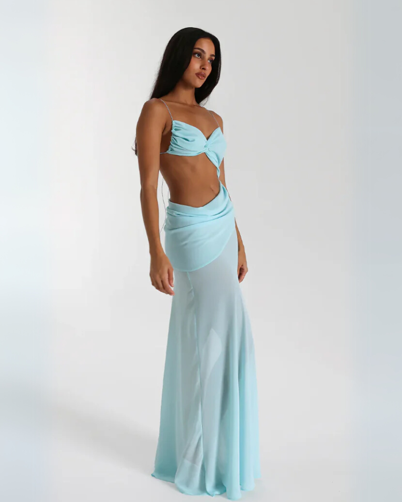 AZURELÉ | TWIST MESH DRESS