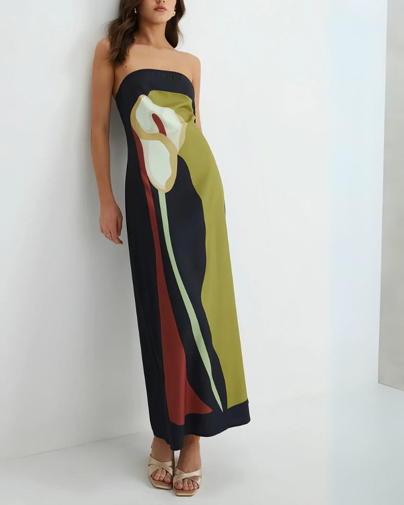 KALLUNA | ABSTRACT FLORAL DRESS