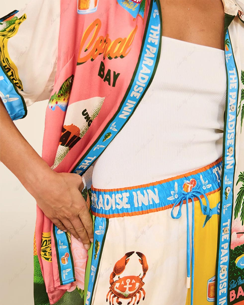 PALMARA | PANTALON DE VACANCES COLORBLOCK