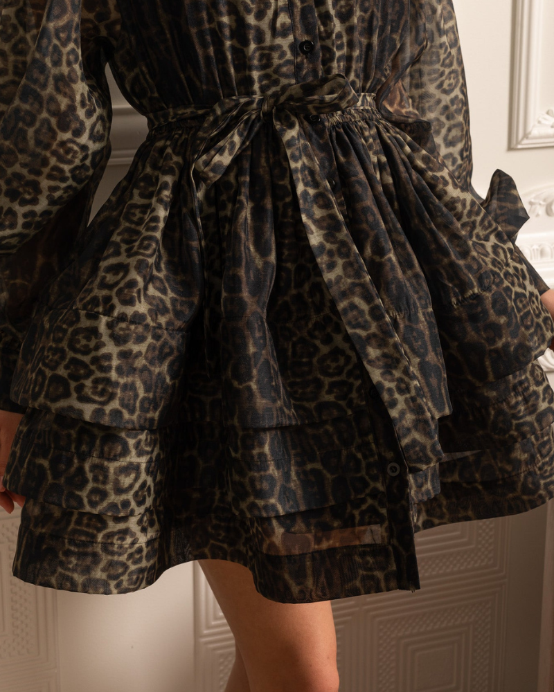 NOIRÉA | LEOPARD MINI DRESS