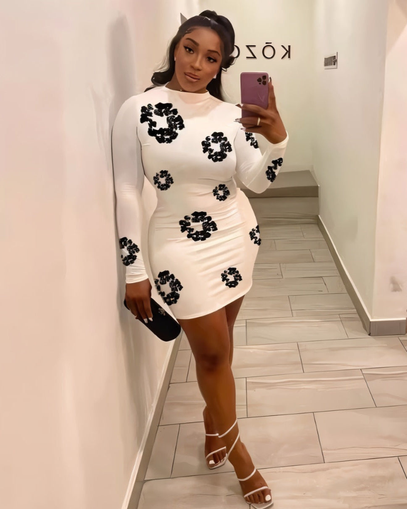 DEVINA | FLORAL STRETCH DRESS