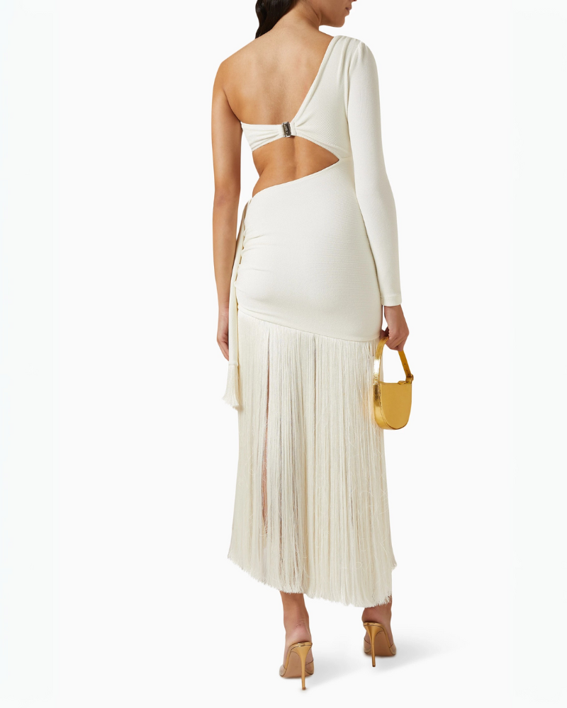 ALVÉRA | ROBE UNE ÉPAULE DÉCOUPÉE