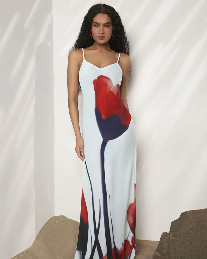 VARESSA | ROBE TULIPE ABSTRAITE