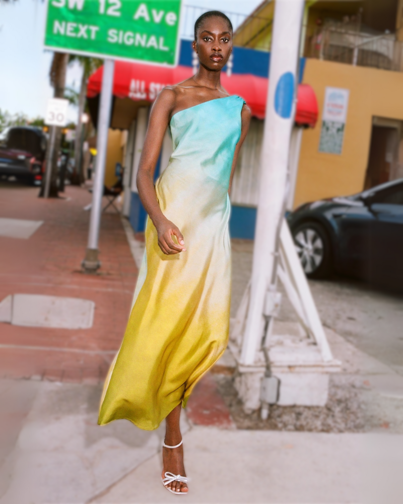 ORABELLA | TIE-DYE DRAPE DRESS