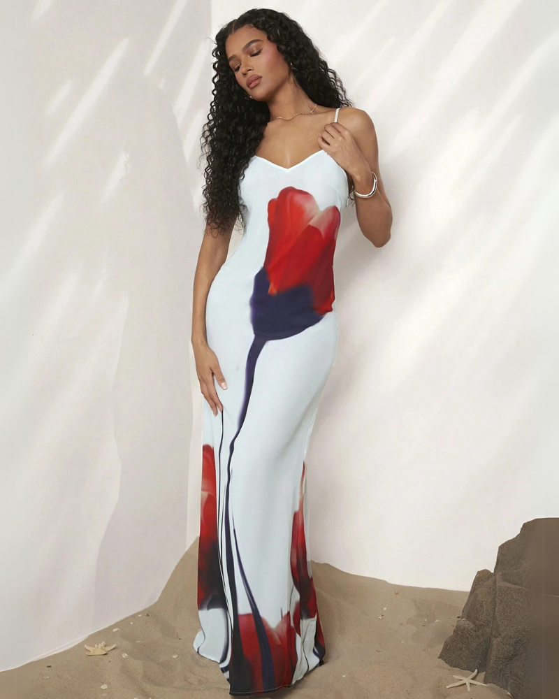 VARESSA | ROBE TULIPE ABSTRAITE