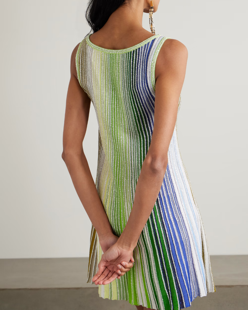 DEVERA | METALLIC KNIT MINI DRESS