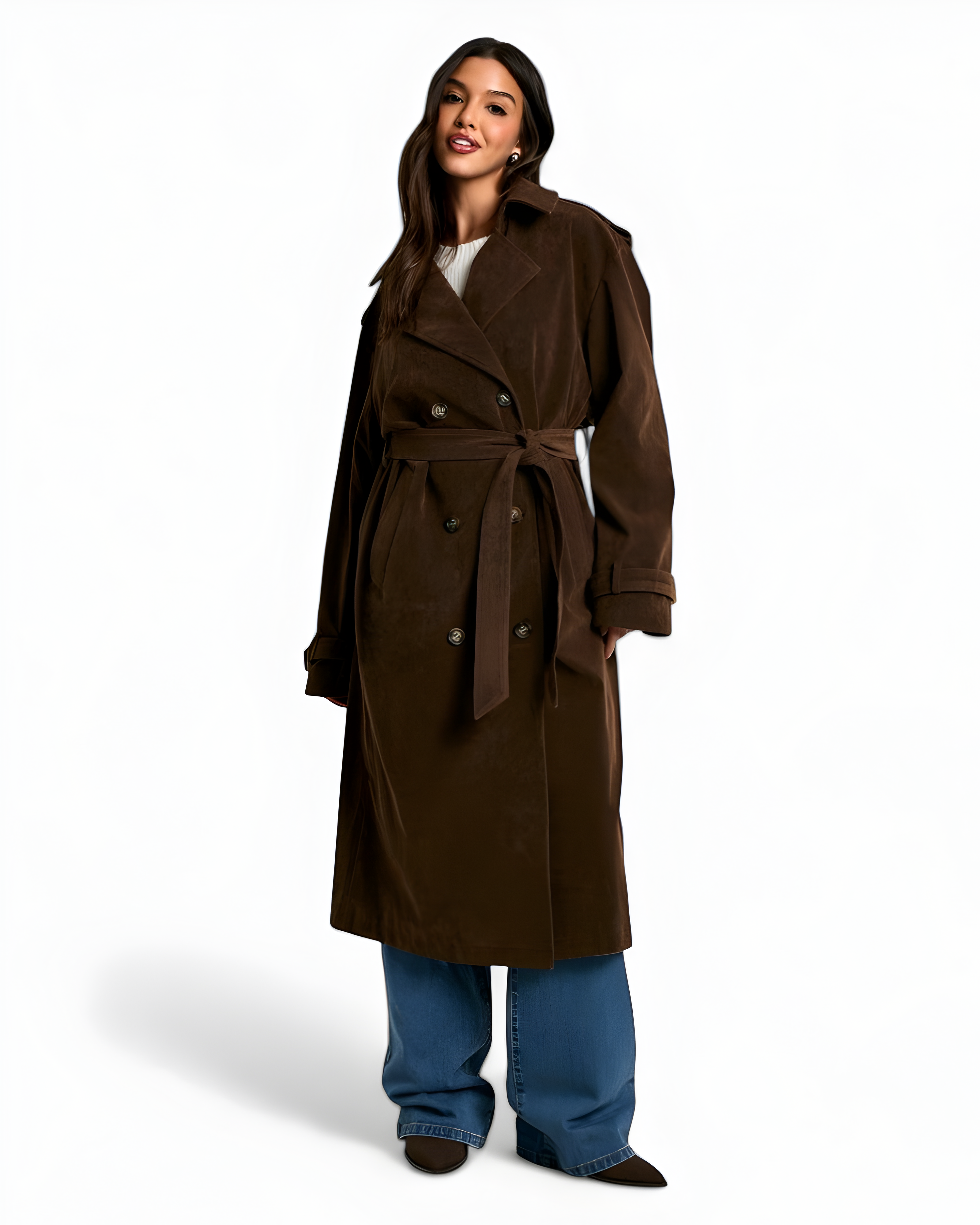 MOLLY | TRENCH-COAT EN DAIM