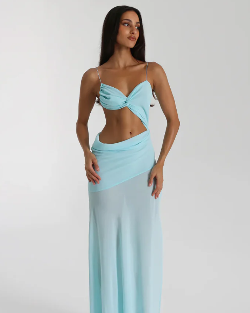 AZURELÉ | TWIST MESH DRESS