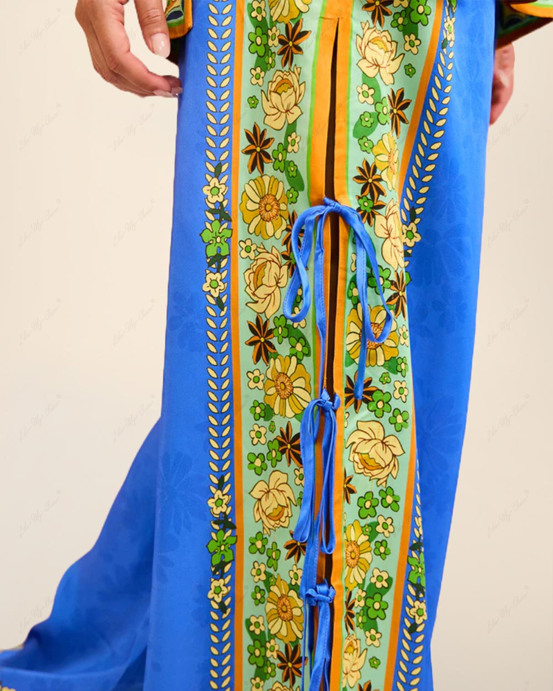 AMELIA | PANTALON À MOSAÏQUE ORNÉE