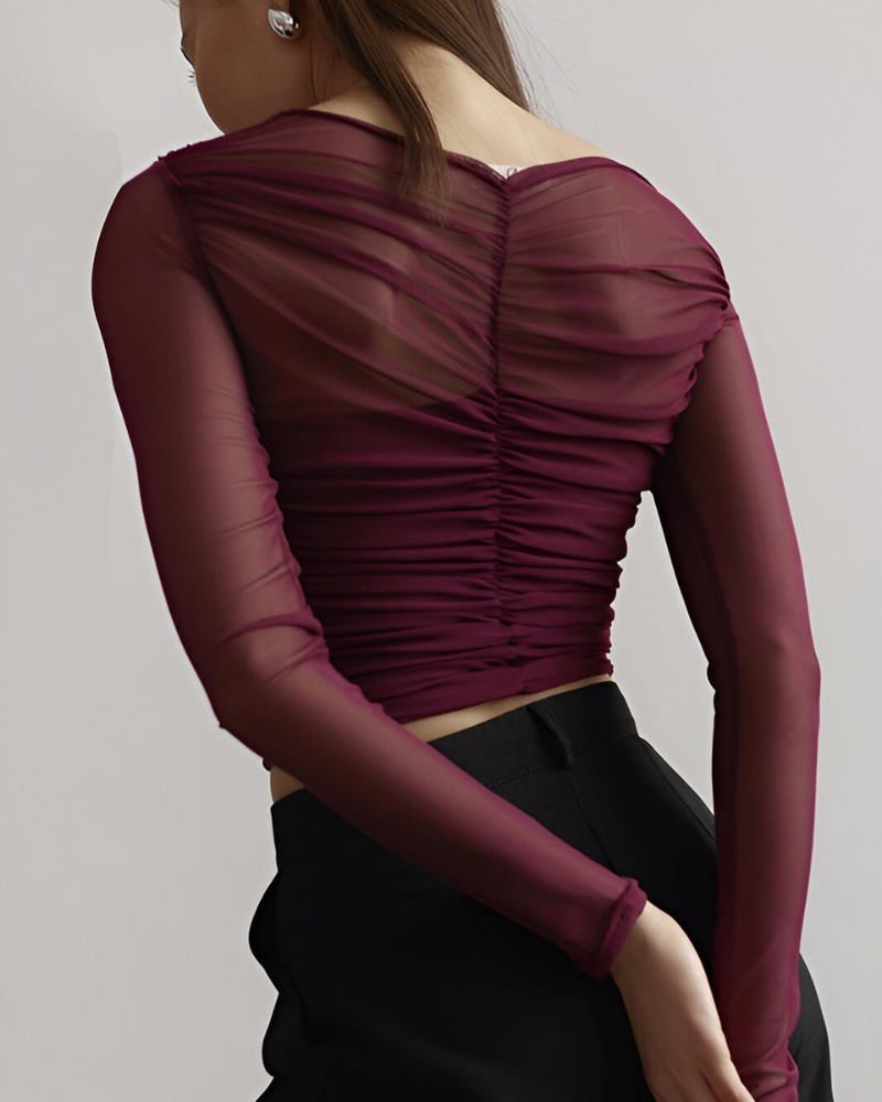 ROSALIA | CROSSBODY MESH TOP