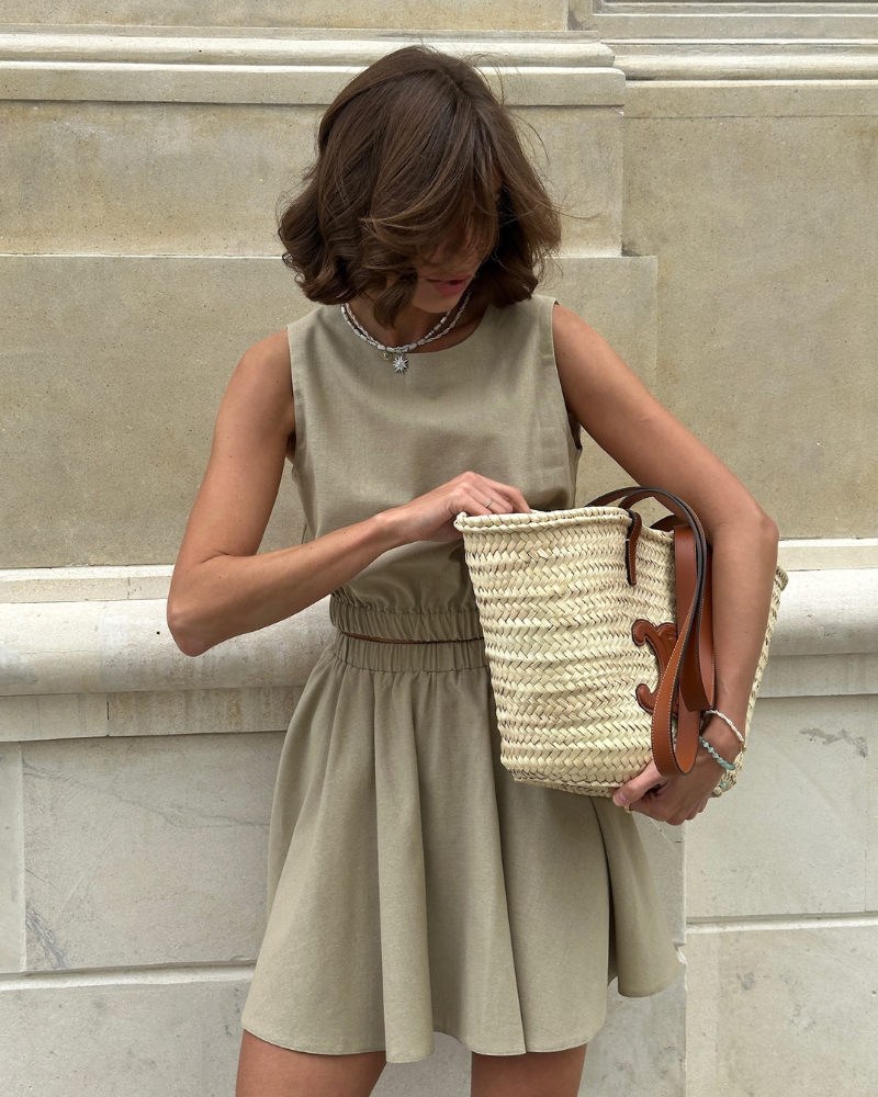 SORELLA | KHAKI SKIRT & SHORT SET