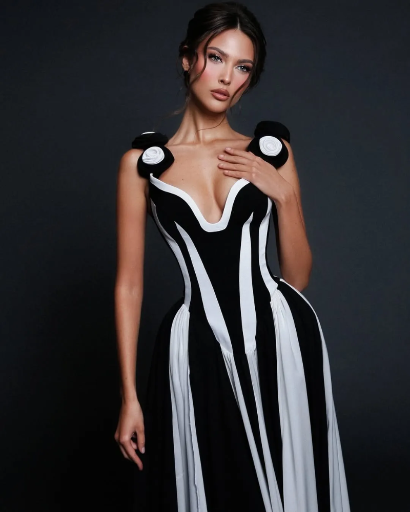 NOVAÉLLE | MONO ZEBRA DRESS