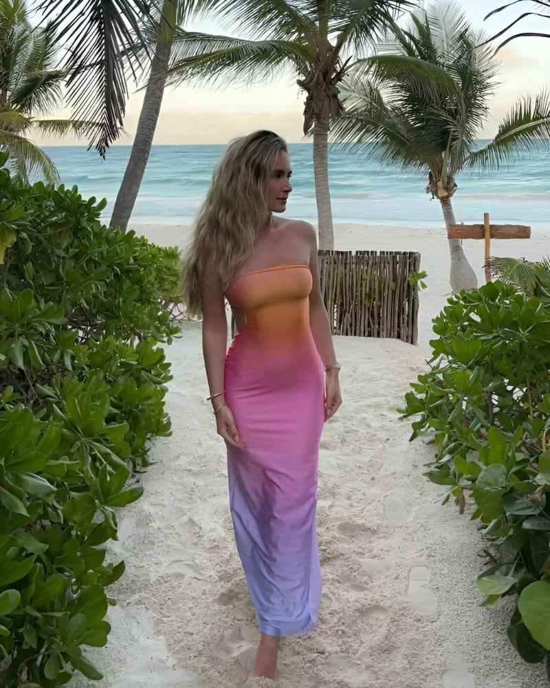 AYELIN | TIE-DYE CUTOUT DRESS