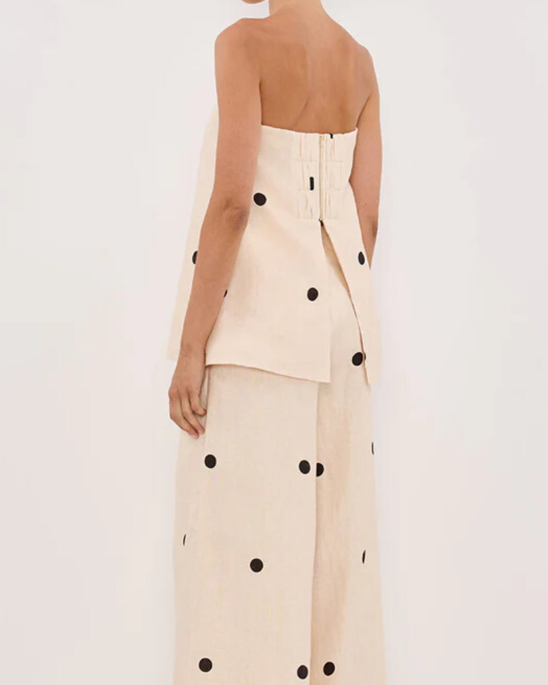 ELIA | POLKADOT STRAPLESS SET