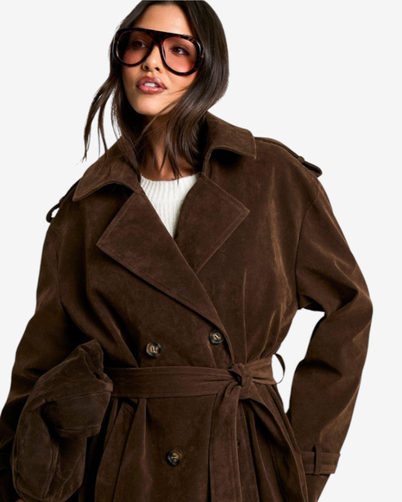 MOLLY | TRENCH-COAT EN DAIM