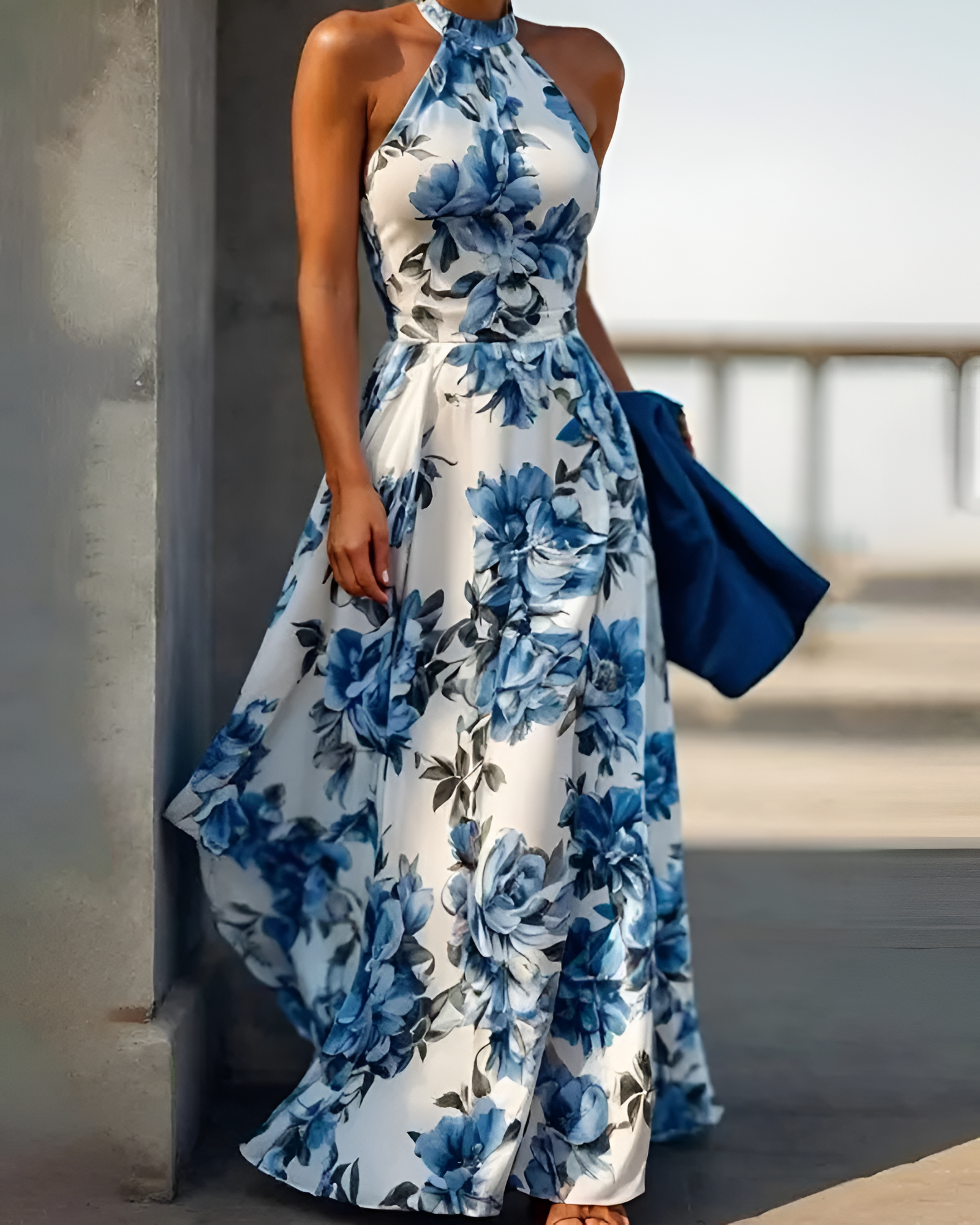 ALURELLE | HALTERNECK FLORAL DRESS