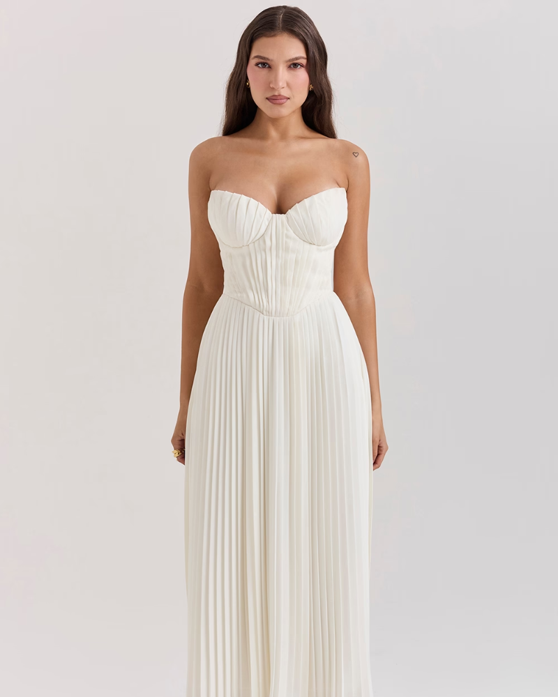 MÉLODIE | ROBE PLISSÉE OCÉAN