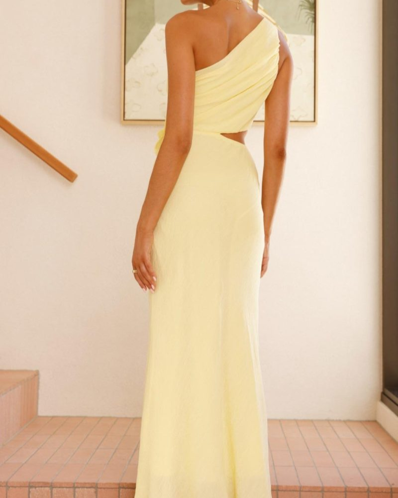 AURELLE | 3D FLORAL ONE-SHOULDER DRESS