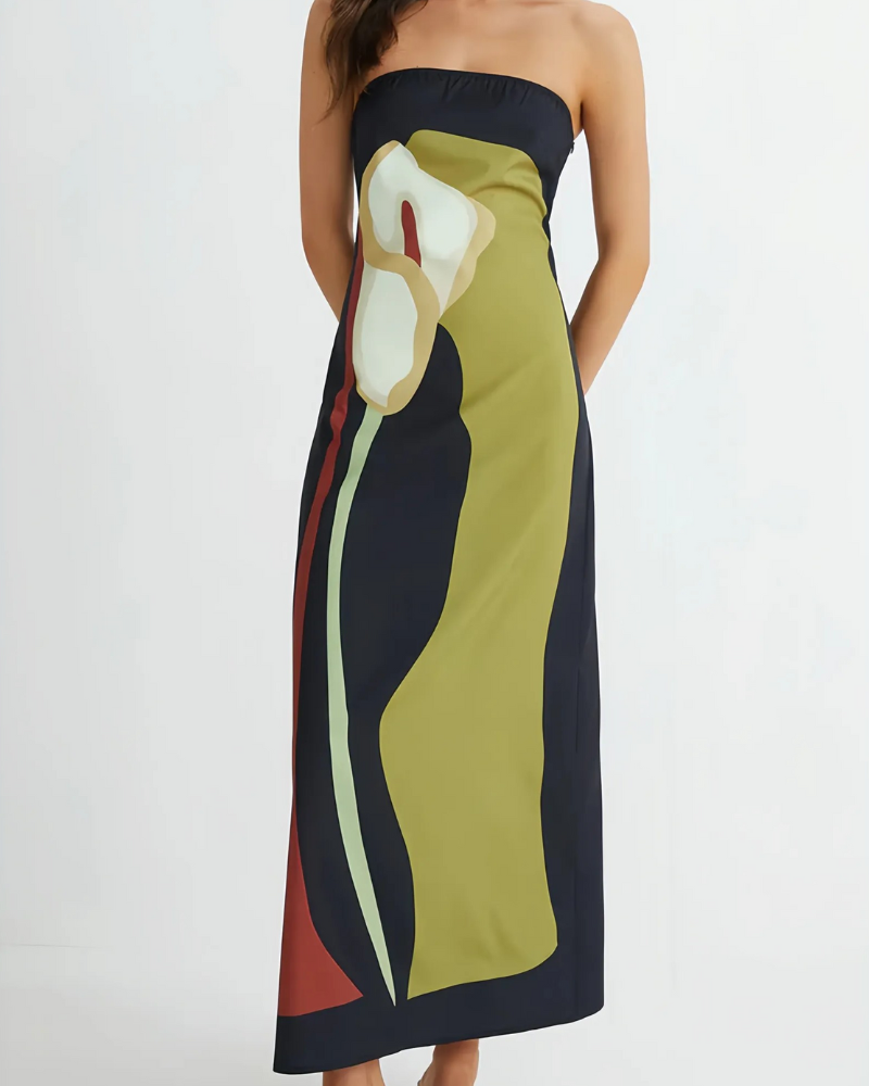 KALLUNA | ABSTRACT FLORAL DRESS