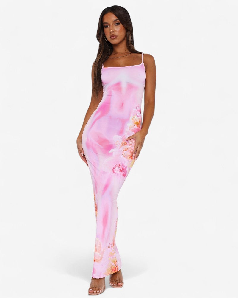 AVALLEN | FLORAL SCULPT DRESS