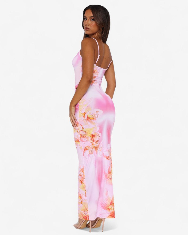 AVALLEN | FLORAL SCULPT DRESS