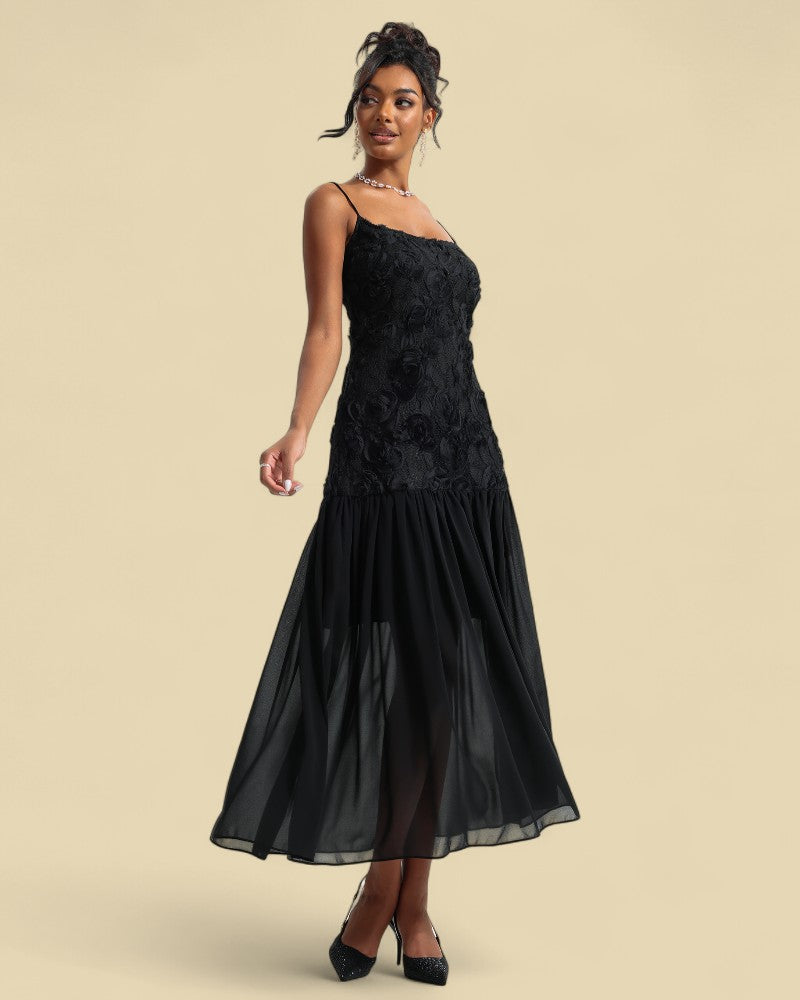 MAELYN | FLORAL TEXTURE DRESS