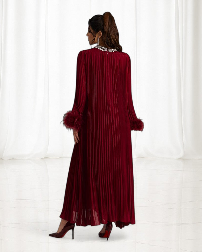 VARELLA | CRYSTAL NECKLINE DRESS