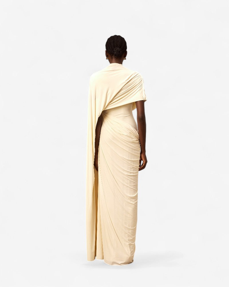 MAREVA | ASYMMETRIC DRAPE DRESS