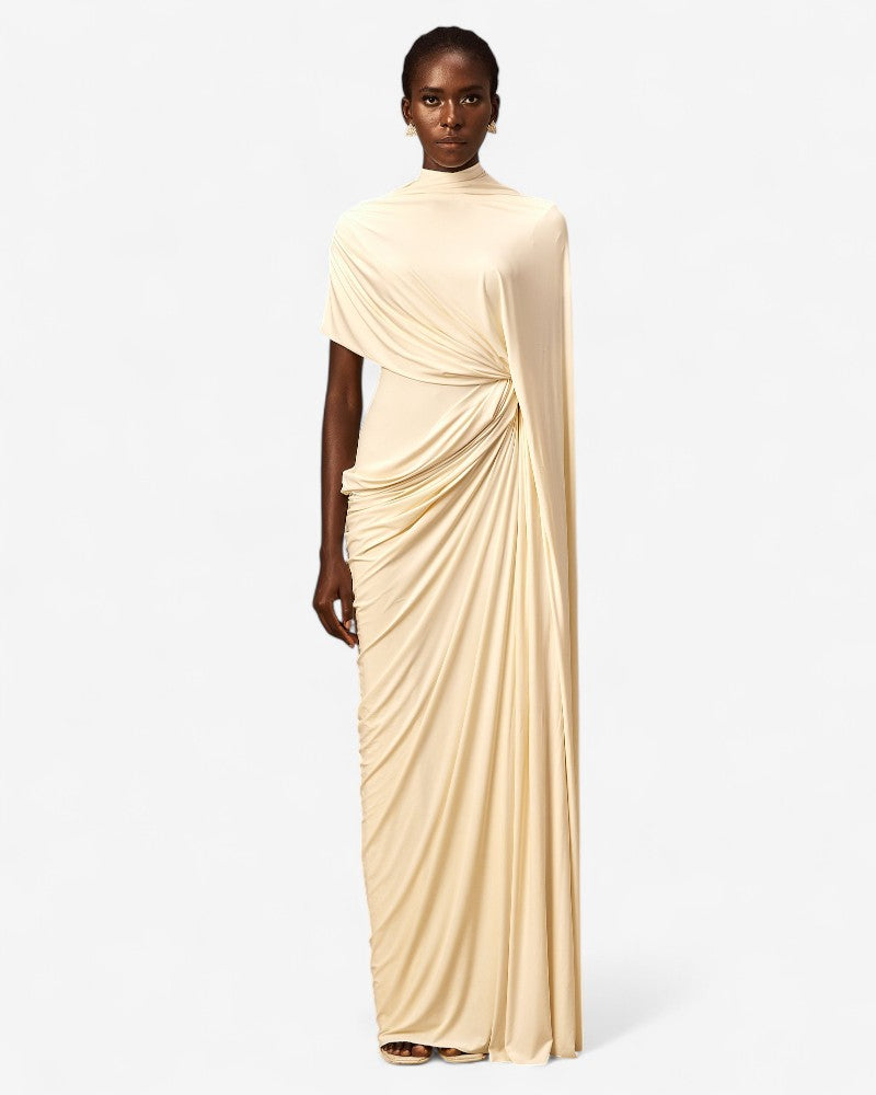 MAREVA | ASYMMETRIC DRAPE DRESS