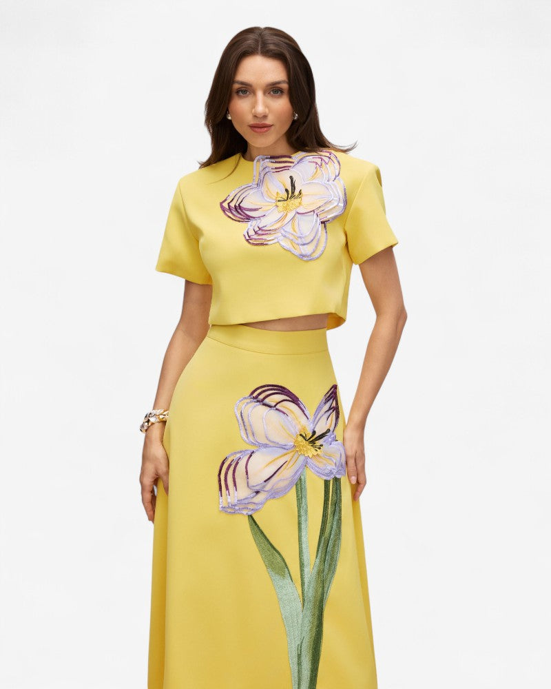 FLORENZA | 3D TOP & SKIRT SET